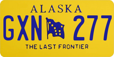 AK license plate GXN277