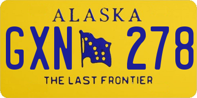 AK license plate GXN278