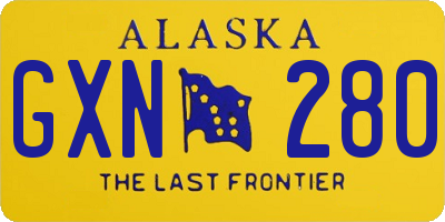 AK license plate GXN280