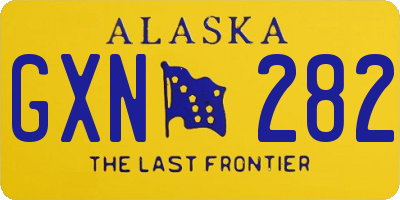 AK license plate GXN282