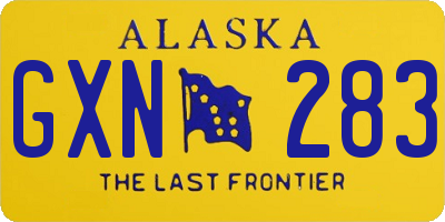 AK license plate GXN283