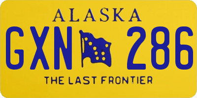 AK license plate GXN286