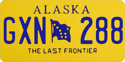 AK license plate GXN288