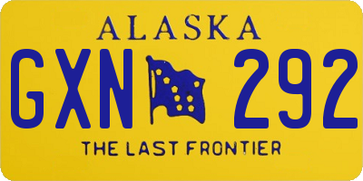 AK license plate GXN292