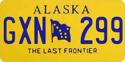 AK license plate GXN299