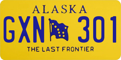 AK license plate GXN301