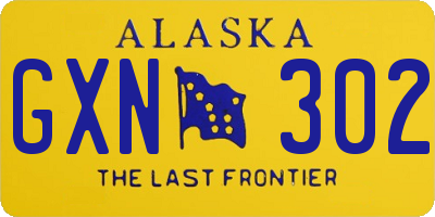 AK license plate GXN302