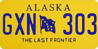 AK license plate GXN303