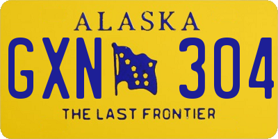 AK license plate GXN304