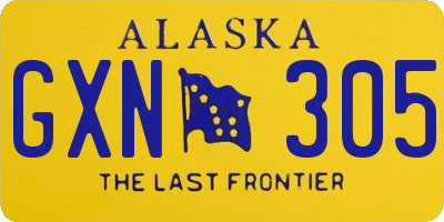 AK license plate GXN305