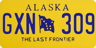 AK license plate GXN309