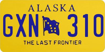 AK license plate GXN310