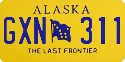 AK license plate GXN311