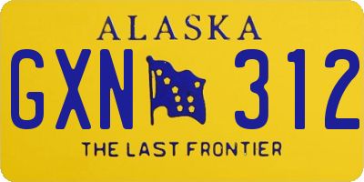 AK license plate GXN312