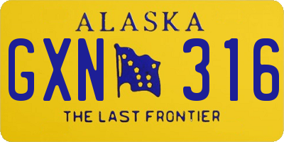 AK license plate GXN316