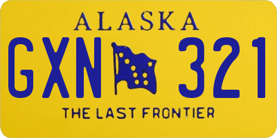 AK license plate GXN321