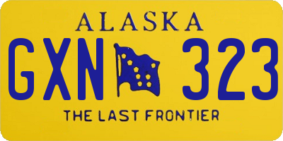 AK license plate GXN323