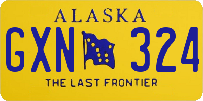 AK license plate GXN324