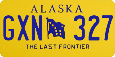 AK license plate GXN327