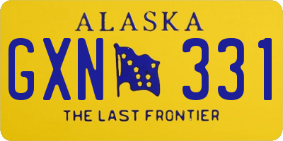AK license plate GXN331