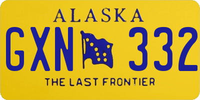 AK license plate GXN332