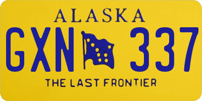 AK license plate GXN337