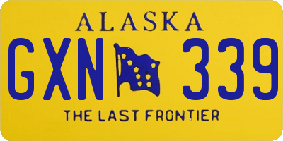 AK license plate GXN339