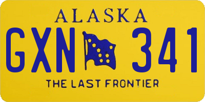 AK license plate GXN341