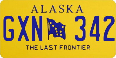 AK license plate GXN342