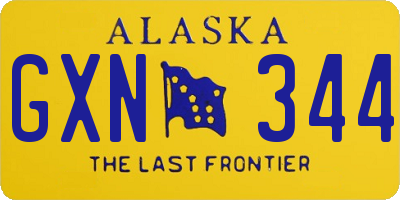 AK license plate GXN344