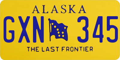 AK license plate GXN345