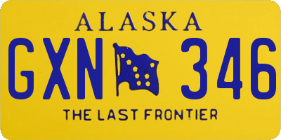 AK license plate GXN346