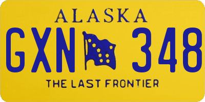 AK license plate GXN348