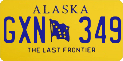 AK license plate GXN349