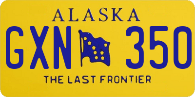 AK license plate GXN350