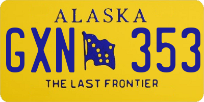 AK license plate GXN353