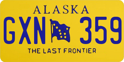 AK license plate GXN359