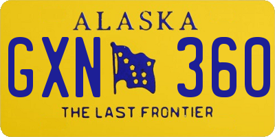 AK license plate GXN360