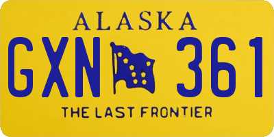 AK license plate GXN361