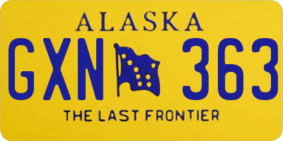 AK license plate GXN363