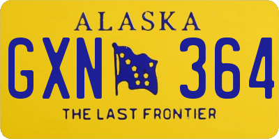 AK license plate GXN364