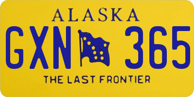 AK license plate GXN365