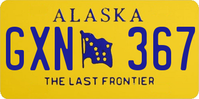 AK license plate GXN367