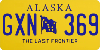 AK license plate GXN369