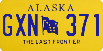 AK license plate GXN371