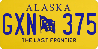 AK license plate GXN375