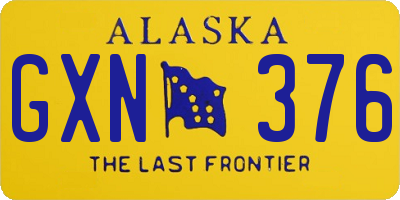 AK license plate GXN376