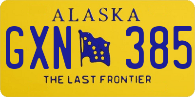 AK license plate GXN385