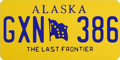 AK license plate GXN386