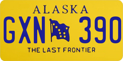 AK license plate GXN390